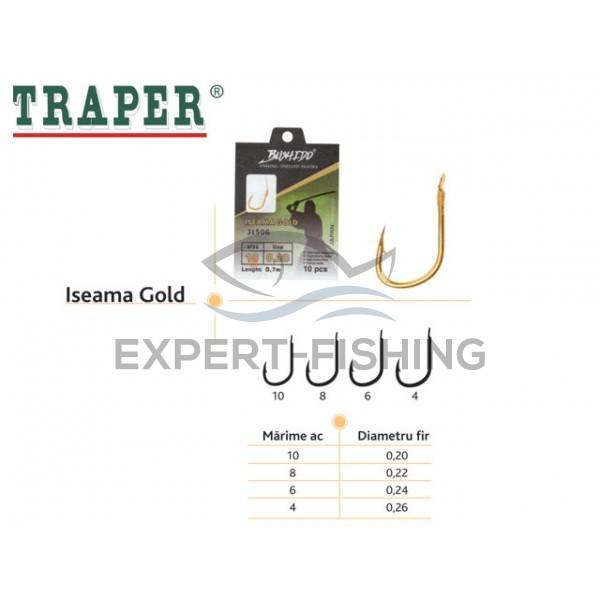 CARLIGE LEGATE TRAPER ISEAMA GOLD NR 4 10buc/set