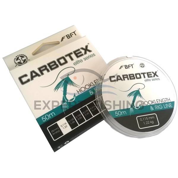 FIR CARBOTEX HOOKLENGHT&RIG LINE 0.11mm 50m