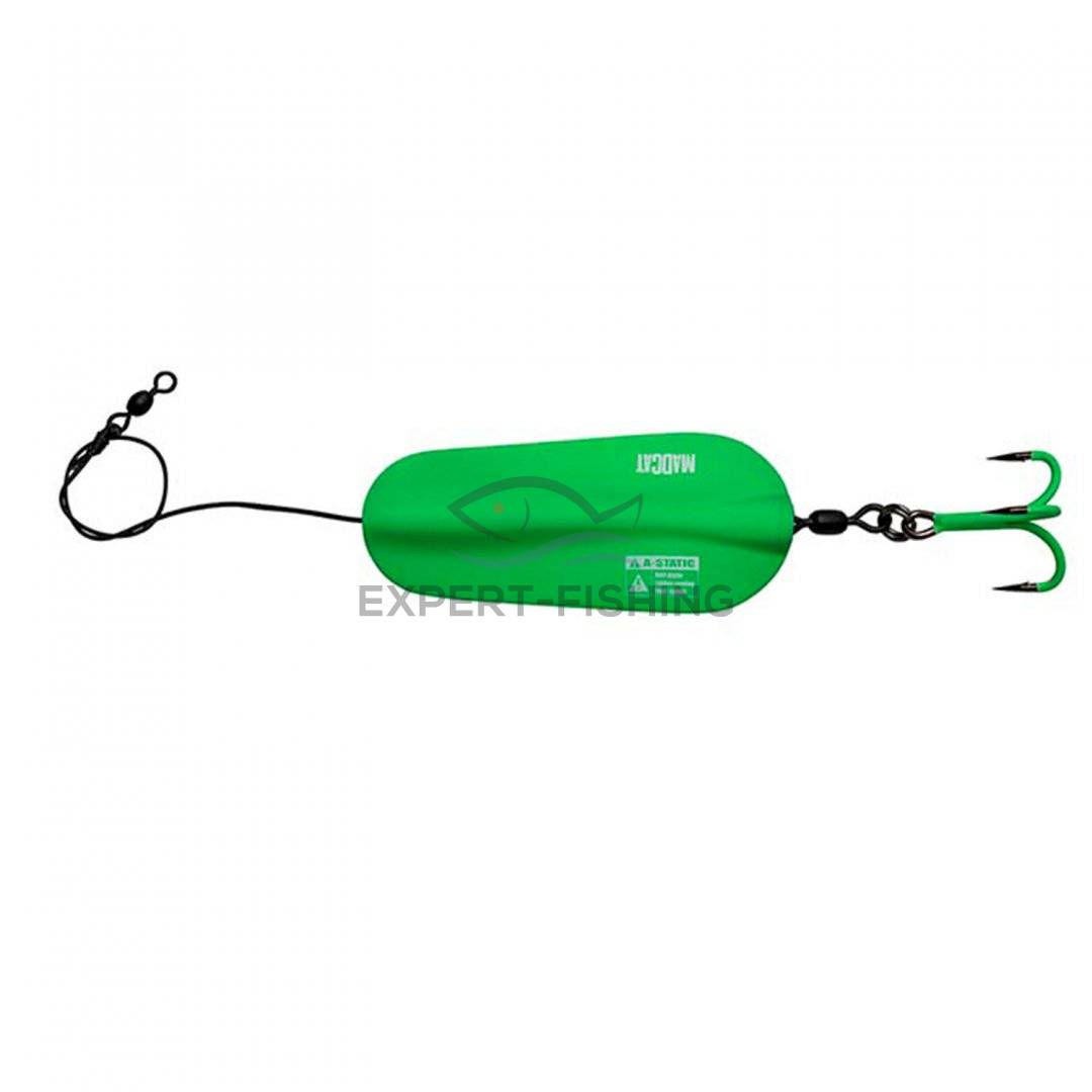 MADCAT A-STATIC RATTLIN INLINE SPOONS GREEN 125gr 