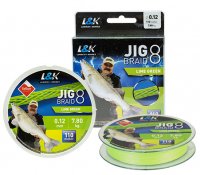 FIR L&K JIG BRAID 0.06mm 110m  4.0kg LIME GREEN